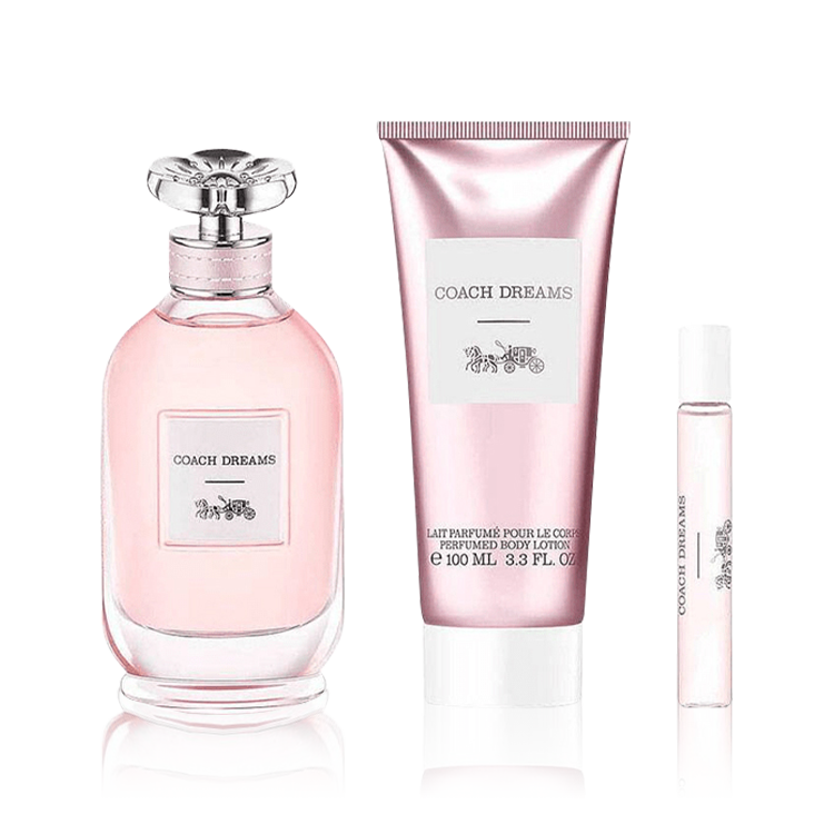 Coach Dreams Gift Set - (EDP 90 ml + EDP 7.5 ml + Body Lotion 100 ml)