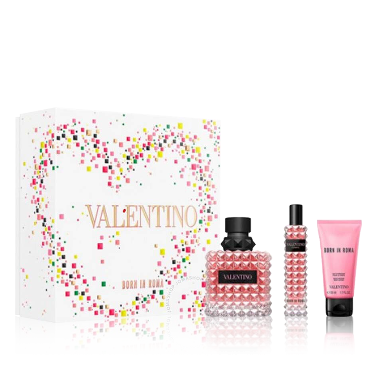 Valentino Valentino Donna Born In Roma Gift Set - (EDP 100 ml + EDP 15 ml + Body Lotion 50 ml)