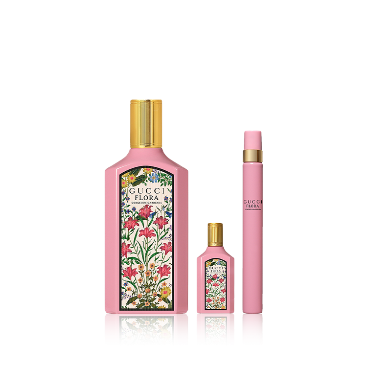 Gucci Flora Gorgeous Gardenia Gift Set - (EDP 100 ml + EDP 10 ml + EDP 5 ml)