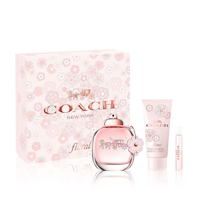 Coach Floral Set - EDP 90 ml + Body Lotion 100 ml + 7.5 ml Mini