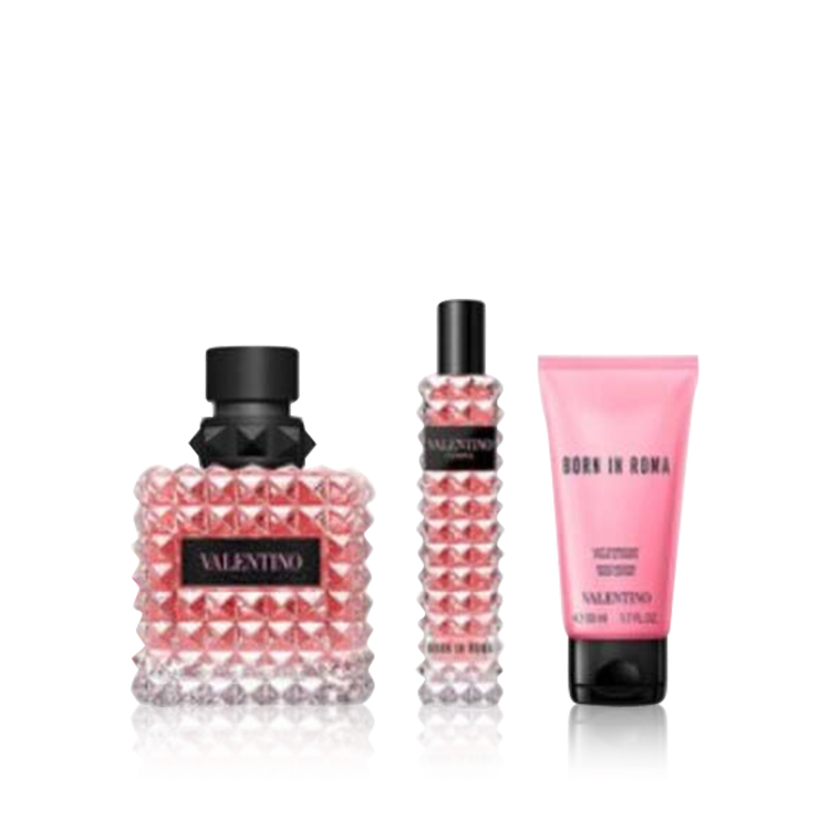 Valentino Valentino Donna Born In Roma Gift Set - (EDP 100 ml + EDP 15 ml + Body Lotion 50 ml)
